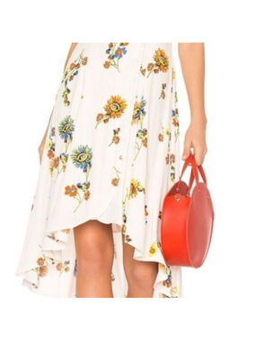Free People Lost in you Asymmetrical Floral Dress - White and Multicolor